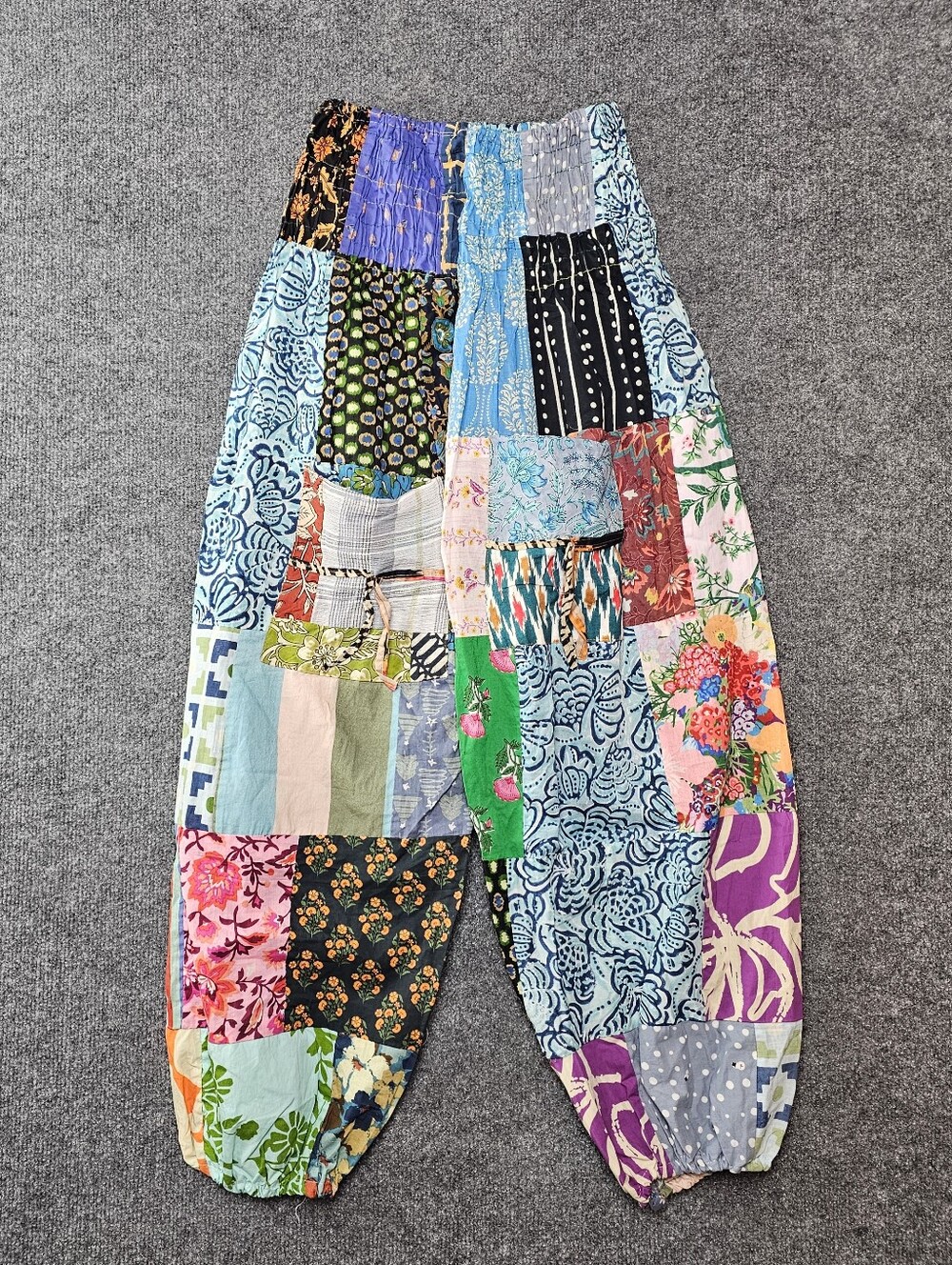 VINTAGE BOHO Kathmani Imports Patchwork Harem Pants- OS